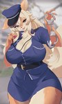 Rating: s
ID: 4785906
Date: 2024-05-16 00:05:54 -0400
Status: active
Score: 117
2024 5_fingers :3 absurd_res anthro belt big_breasts biped black_nose blonde_hair blue_bottomwear blue_clothing blue_hat blue_headwear blue_shirt blue_skirt blue_topwear blurred_background bottomwear breasts canid canine canis cleavage clothed clothing colored cuff_(restraint) curvy_figure digital_media_(artwork) domestic_dog eyelashes female female_anthro fingers front_view fully_clothed fur grey_eyes hair handcuffs hat headgear headwear hi_res holding_handcuffs holding_object holding_whistle hourglass_figure huge_breasts humanoid_hands kemono long_hair looking_at_viewer mammal manmaru_mao metal_cuffs monotone_hair monotone_tail multicolored_body multicolored_fur one_ear_up open_:3 open_mouth open_smile orange_body orange_ears orange_fur outside pink_tongue plunging_neckline police police_hat police_officer police_uniform portrait pupils restraints shaded shirt skirt smile solo standing tail tan_body tan_fur tan_inner_ear tan_tail three-quarter_portrait tongue topwear two_tone_body two_tone_fur uniform whistle_(object) wide_hips post #4785906