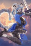 Rating: s
ID: 4686316
Date: 2024-03-29 03:16:45 -0400
Status: active
Score: 7
2018 action_pose anthro armor clothed clothing cloud deity felid female fur hathora_beshami holding_melee_weapon holding_object holding_sword holding_weapon mammal melee_weapon pantherine peonyblossom pose purple_eyes solo stripes sword tiger weapon white_body white_fur post #4686316