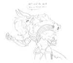 Rating: s
ID: 4258848
Date: 2023-08-28 03:22:10 -0400
Status: active
Score: 45
2023 4_ears 4_horns absurd_res ambiguous_gender anthro biped carrying_another charr claws dialogue digital_media_(artwork) duo ear_piercing ear_ring english_text felid female finger_claws guild_wars halbean hi_res horn mammal monochrome multi_ear multi_horn piercing purna_whitewillow ring_piercing simple_background sketch skritt smile standing text white_background post #4258848