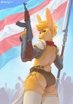 Rating: s
ID: 4409959
Date: 2023-11-12 09:48:49 -0500
Status: active
Score: 158
196 absurd_res ambiguous_gender anthro armor banner big_butt bubble_butt butt chainmail clothing flag flag_(object) fur group gun hi_res holding_flag holding_object lagomorph legwear leporid lgbt_pride mammal panties pride_color_flag pride_colors rabbit ranged_weapon reddit silhouette solo_focus spronkus_kronkus starlyve thick_thighs thigh_highs trans_(lore) transgender_pride_colors underwear weapon yellow_body yellow_fur post #4409959