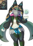 Rating: s
ID: 5551812
Date: 2025-05-05 22:21:17 -0400
Status: active
Score: 15
2025 3_fingers ambiguous_anthro ambiguous_gender anthro bent_arm biped black_clothing black_headwear bottomwear bracelet capcom circlet claws clothed clothed_ambiguous clothed_anthro clothing cosplay crossover crossover_cosplay curvy_figure digital_media_(artwork) eye_markings eyebrows eyelashes face_veil felid felyne fingers frill_(anatomy) front_view fur generation_9_pokemon glistening glistening_eyes green_body green_fur headdress headgear headwear hi_res hourglass_figure jewelry loincloth looking_at_viewer lynian mammal markings mask meowscarada midriff monster_hunter multicolored_body multicolored_fur narrowed_eyes navel neck_frill necklace nintendo orb palico pink_eyes pokemon pokemon_(species) portrait pseudo_clothing pupils reference_image screencap shaded signature simple_background small_waist solo standing suru56nee thick_thighs three-quarter_portrait topwear two_tone_body two_tone_fur veil waist_accessory white_background white_sclera wide_hips post #5551812