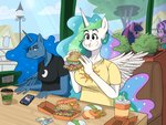 Rating: s
ID: 2224996
Date: 2020-04-21 04:38:50 -0400
Status: active
Score: 23
2020 annoyed anthro beverage blue_hair breasts burger cellphone clothing cloud cosmic_hair day detailed_background duo_focus eating electronics equid equine ethereal_hair feathered_wings feathers female food friendship_is_magic furniture group hair hasbro hi_res holding_burger holding_food holding_object horn inside lamp mammal multicolored_hair my_little_pony mythological_creature mythological_equine mythology nosch phone plant princess_celestia_(mlp) princess_luna_(mlp) pseudo_hair rainbow_hair shirt sitting smartphone smile table topwear tree twilight_sparkle_(mlp) white_body winged_unicorn wings post #2224996