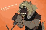 Rating: s
ID: 5508309
Date: 2025-04-16 15:44:14 -0400
Status: active
Score: 5
3:2 anthro blonde_hair bracelet clothing ears_up electronics eyewear eyewear_on_head gulonine hair hidden_eyes holding_microphone holding_object jewelry long_hair male mammal mawkvlt microphone mustelid musteline open_mouth singer singing solo strong_fat sunglasses sunglasses_on_head tail teeth teeth_showing tongue topwear trofim_wolverine_(mawkvlt) vest wolverine post #5508309