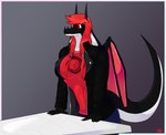 Rating: s
ID: 3508010
Date: 2022-08-15 11:42:50 -0400
Status: active
Score: 3
2022 5_fingers accessory anthro belly black_body black_clothing black_horn black_jacket black_scales black_skin black_topwear border bottomwear button_(fastener) claws clothed clothing countershading denim denim_bottomwear denim_clothing digital_drawing_(artwork) digital_media_(artwork) dragon eel_(artist) female fingers floppy_ears furniture gradient_background hair hair_accessory hairclip half-length_portrait hand_on_table hi_res horn jacket jeans kevin_ouroboros leather leather_clothing leather_jacket leather_topwear long_ears long_hair long_sleeves looking_forward membrane_(anatomy) membranous_wings mythological_creature mythological_scalie mythology nose_spike ouroboros pants portrait pupils raised_tail red_clothing red_eyes red_hair red_shirt red_t-shirt red_topwear scales scalie shirt simple_background slit_pupils solo spikes spikes_(anatomy) standing straight_horn t-shirt table tail topwear white_belly white_border wings post #3508010