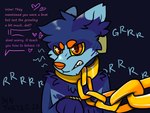 Rating: s
ID: 4265983
Date: 2023-08-31 20:16:44 -0400
Status: active
Score: 10
4:3 abigor_(synthet1c) angry anthro bound canid canine canis chain chain_leash collar coyote english_text first_person_view furrowed_brow gold_(metal) gold_chain growling hands_tied heart_symbol hi_res leash leashing_pov male mammal metal_collar offscreen_character rope solo synthet1c teeth text training post #4265983