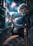 Rating: s
ID: 1163477
Date: 2017-03-14 20:58:42 -0400
Status: active
Score: 67
alternative_fashion angry anthro bandage black_sclera city city_background clothed clothing fangs felid female fur hair hi_res lion long_fangs mammal midriff navel okithau outside pantherine prehistoric_species punk saber-toothed_tiger savannah_(outforblood) solo standing teeth tomboy wraps wrist_wraps post #1163477