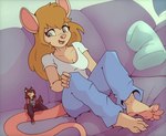 Rating: s
ID: 5597958
Date: 2025-05-25 17:16:40 -0400
Status: active
Score: 10
2025 anthro barefoot blonde_hair blue_bottomwear blue_clothing blue_eyes blue_pants bottomwear breasts brown_body brown_hair canid canine canis chip_'n_dale_rescue_rangers clothing digital_media_(artwork) disney duo feet female furniture gadget_hackwrench hair looking_down looking_up mammal mewmus micro mouse murid murine open_mouth pants pillow rodent rose_(mewmus) shirt size_difference smile sofa tail topwear white_clothing white_shirt white_topwear wolf post #5597958
