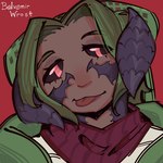Rating: s
ID: 5554661
Date: 2025-05-07 04:34:50 -0400
Status: active
Score: 2
1:1 alternate_species au_ra belvemir_wrost_(mousedrive) black_sclera blush character_name clothing digital_media_(artwork) dumbtree eyebrows face_scales female final_fantasy final_fantasy_xiv green_clothing green_eyebrows green_hair grey_body grey_scales hair half-closed_eyes hi_res horn humanoid looking_at_viewer narrowed_eyes pink_background scales scalie scarf simple_background solo square_enix text tongue tongue_out trans_(lore) trans_woman_(lore) post #5554661