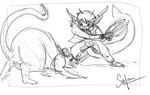 Rating: s
ID: 5661751
Date: 2025-06-23 01:01:38 -0400
Status: pending
Score: 0
2025 ambiguous_gender bottomwear clothing digital_drawing_(artwork) digital_media_(artwork) duo eyebrows female_(lore) feral fight goblin greyscale guide_lines hair holding_object holding_scissors humanoid humanoid_pointy_ears inner_ear_fluff mammal monochrome murid murine open_mouth pants pointy_ears raised_tail rat rodent satan_(artist) scissors sharp_teeth signature simple_background sketch slim slim_ambiguous slim_humanoid snout tail teeth thick_thighs topwear tuft white_background wide_stance post #5661751