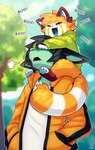 Rating: s
ID: 5509684
Date: 2025-04-17 06:33:36 -0400
Status: active
Score: 87
absurd_res ailurid ambiguous_gender anthro back_hair blue_pawpads body_hair clothed clothing dragon duo energee_(flinxsmiler) fur green_clothing green_hoodie green_topwear hi_res hoodie jinxit mammal mythological_creature mythological_scalie mythology orange_body orange_fur pawpads paws plant pocky_(jinxit) red_panda scalie shirt sitting_on_shoulders sky topwear tree white_body white_clothing white_fur white_shirt white_topwear post #5509684