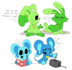 Rating: s
ID: 4696029
Date: 2024-04-02 19:53:09 -0400
Status: active
Score: 70
ambiguous_gender anthro appliance blue_body book bubba_bubbaphant child counterpart dialogue duo elephant elephantid english_text evil_counterpart female_(lore) fur green_body green_fur hi_res hoppy_hopscotch hubba_hubbaphant_(pachi_rizuu) imminent_death kitchen_appliance lagomorph leporid male_(lore) mammal mob_entertainment oblivious pachi_rizuu poppy_playtime proboscidean rabbit sleeping smiling_critters snozzy_snoozfest_(pachi_rizuu) text toaster worried young young_anthro post #4696029