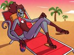 Rating: s
ID: 5586272
Date: 2025-05-20 15:06:48 -0400
Status: active
Score: 7
anthro beach beverage beverage_can black_hair blue_body blue_scales clothing eyewear female flip_flops footwear generation_8_pokemon glasses hair holding_beverage holding_object inteleon leg_markings lizard markings nerdyreindeer nintendo one-piece_swimsuit palm_tree plant pokemon pokemon_(species) ponytail reptile sandals scales scalie shoes sitting small_glasses smile socks_(marking) solo sunglasses swimwear tree post #5586272