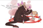 Rating: s
ID: 2716570
Date: 2021-04-28 11:33:45 -0400
Status: active
Score: 229
4_arms 4_eyes anthro black_body black_claws black_fur blush bone book candle claws colored_fire demon dialogue elemental_manipulation fire fire_manipulation fur green_horn horn looking_back male multi_arm multi_eye multi_limb multicolored_horn multum neck_tuft occult_symbol offscreen_character paint pentagram purple_fire purple_horn red_paint redishdragie simple_background sitting skull skull_head solo spade_tail summoning summoning_circle symbol tail toe_claws tuft two_tone_horn white_background white_horn post #2716570