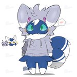 Rating: s
ID: 5647251
Date: 2025-06-16 21:19:37 -0400
Status: active
Score: 12
1:1 2_tails ambiguous_gender anthro blue_body blue_eyes blue_fur blush blush_lines clothing costume dipstick_ears dipstick_tail ear_markings espurr felid feline fur fursuit generation_6_pokemon gesture gloves_(marking) grey_body grey_clothing grey_fur group hand_gesture hi_res hoodie leg_markings mammal markings meowstic multi_tail multicolored_body multicolored_ears multicolored_fur nintendo pink_eyes pokemon pokemon_(species) question_mark signature simple_background socks_(marking) sparkles standing tail tail_markings thought_bubble thumbs_up tontaro topwear trio two_tone_body two_tone_fur watermark white_background white_body white_clothing white_fur yellow_eyes post #5647251