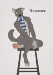 Rating: s
ID: 1306839
Date: 2017-08-19 03:40:59 -0400
Status: active
Score: 39
anthro biped black_nose bottomless canid canine canis clothed clothing fur grey_body grey_fur katarhein male mammal november scarf sitting smile solo wolf yellow_eyes post #1306839