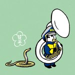 Rating: s
ID: 5554685
Date: 2025-05-07 04:55:28 -0400
Status: pending
Score: 2
1:1 2025 ambiguous_gender anthro bear biped blue_clothing brass_instrument chinese_zodiac cjk_character clothing duo feral flower green_background green_body hat headgear headwear hi_res legless mammal marching_band_uniform musical_instrument plant playing_music playing_tuba reptile scalie simple_background snake text tsuchika tuba white_text wind_instrument year year_of_the_snake young post #5554685