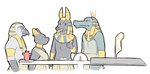 Rating: s
ID: 2455238
Date: 2020-10-20 21:35:44 -0400
Status: active
Score: 197
2020 anthro anubian_jackal anubis avian bast beak biped bird canid canine canis clothed clothing crocodile crocodilian deity digital_drawing_(artwork) digital_media_(artwork) domestic_cat egyptian egyptian_clothing egyptian_headdress egyptian_mythology falcon falconid feather_of_maat felid feline felis female group headdress horus humor jackal limmy male mammal markings middle_eastern_mythology mythology open_mouth paws reptile scalie sexotheque simple_background sobek standing weighing_scale white_background post #2455238