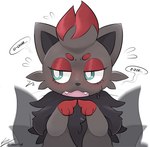 Rating: s
ID: 4780929
Date: 2024-05-13 13:46:53 -0400
Status: active
Score: 184
ambiguous_text anthro biped black_body black_fur blush dialogue female fur generation_5_pokemon green_eyes grey_body grey_fur hi_res index_to_index nintendo pokemon pokemon_(species) solo speech_bubble svkhaiminh tail tail_motion tailwag zorua post #4780929