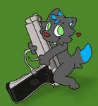 Rating: s
ID: 4511719
Date: 2024-01-03 02:56:04 -0500
Status: active
Score: 48
ambiguous_gender anthro blue_body blue_fur blueberry_rex canid canine canis cute_fangs digital_media_(artwork) dimple eyebrows fangs fox fur green_background green_eyes green_teeth grey_body grey_fur gun harleyfunnycat head_tuft heart_symbol hybrid krita_(artwork) mammal micro paws ranged_weapon red_nose shadow simple_background smile solo tail tail_tuft teeth tuft weapon wolf post #4511719