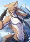 Rating: s
ID: 5519538
Date: 2025-04-21 06:11:43 -0400
Status: active
Score: 11
2020 absurd_res air_force aircraft airplane amber_eyes anthro belt big_muscles blurred_background canid canine canis chopper_(hunglee) clothed clothing digital_media_(artwork) endjfcar gesture gloves handwear hi_res jet male male_anthro mammal muscular muscular_anthro muscular_male necktie one_eye_closed salute signature solo topless topless_anthro topless_male vehicle ventral_groove wink wolf post #5519538