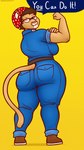 Rating: s
ID: 4266844
Date: 2023-09-01 10:50:50 -0400
Status: active
Score: 20
9:16 anthro anthrofied big_breasts big_butt breasts butt clothed clothing cougar digital_media_(artwork) english_text eyebrows eyewear felid feline female fur glasses hair hat headgear headwear hi_res jeremy_(penscot79) mammal motivational_art motivational_poster overalls oystercatcher7 parody pinup pose poster propaganda rosie_the_riveter short_hair simple_background smile solo standing tail text thick_thighs we_can_do_it! post #4266844