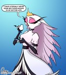 Rating: s
ID: 5595485
Date: 2025-05-24 17:11:06 -0400
Status: active
Score: 43
anthro avian bird clothing container crown cup demon dialogue dress english_text eyelashes eyes_closed eyeshadow feathers female gesture headgear helluva_boss long_eyelashes makeup omny87 owl pink_body pink_eyeshadow pink_feathers pinky_out raised_finger raised_pinky saucer solo speech_bubble stella_(helluva_boss) tea_cup text tiara white_body white_clothing white_dress post #5595485