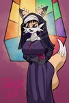 Rating: s
ID: 5568137
Date: 2025-05-12 21:58:10 -0400
Status: active
Score: 6
anthro artist_name bat-eared_fox bible_(object) big_breasts black_hair bodily_fluids boker breasts canid canine clothed clothing cross cross_necklace digital_media_(artwork) ear_piercing eyes_closed eyeshadow female fox fur hair hi_res jewelry laura_derose lips makeup mammal necklace nun nun_habit nun_outfit orange_body orange_fur piercing purple_eyeshadow religious_clothing signature smile solo stained_glass stained_glass_window sweat tail text post #5568137
