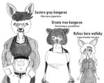 Rating: s
ID: 5247258
Date: 2024-12-16 18:38:15 -0500
Status: active
Score: 6
absurd_res anthro belly biped bottomwear boxer_briefs boxing_gloves breasts clothed clothing collarbone dress eastern_grey_kangaroo efradraws eyelashes eyeliner female female_anthro graphite_(artwork) grey_kangaroo hair handwear hi_res kangaroo long_hair macropod makeup mammal marsupial monochrome muscular muscular_anthro muscular_female navel ornate_tree-kangaroo rufous_hare-wallaby short_hair sketch slightly_chubby slightly_chubby_anthro slightly_chubby_female tongue traditional_media_(artwork) underwear post #5247258