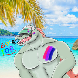 Rating: s
ID: 5619805
Date: 2025-06-04 01:24:46 -0400
Status: active
Score: 6
anthro bisexual_pride_colors clothing digital_media_(artwork) dinosaur hat headgear headwear lgbt_pride lgbt_pride_month male naawadeer open_mouth prehistoric_species pride_color_accessory pride_color_flag pride_colors raymond_(naawadeer) reptile scalie smile solo spinosaurid spinosaurus teeth_showing theropod post #5619805