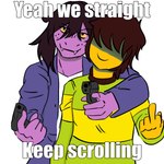 Rating: s
ID: 3103921
Date: 2022-01-03 08:49:56 -0500
Status: active
Score: 175
1:1 2020 anthro blastic brown_hair clothed clothing deltarune dual_wielding duo english_text female gesture gun hair hair_over_eyes hand_gesture handgun hi_res holding_gun holding_object holding_ranged_weapon holding_weapon human kris_(deltarune) male mammal meme middle_finger pattern_clothing pattern_shirt pattern_topwear pistol pointing_gun_at_viewer ranged_weapon scalie shirt simple_background smile striped_clothing striped_shirt striped_topwear stripes susie_(deltarune) text third-party_edit topwear undertale_(series) weapon white_background yeah_we_gay_keep_scrolling post #3103921