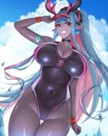 Rating: s
ID: 3632118
Date: 2022-10-16 23:16:35 -0400
Status: active
Score: 55
absurd_res asian_mythology bangs bare_shoulders big_breasts black_one-piece_swimsuit blue_hair blue_sky blush breasts choker cleavage clothed clothing collarbone colored_skin covered_navel dark_body dark_skin demon ear_piercing ear_ring east_asian_mythology fate_(series) female grin hair hair_between_eyes hat headgear headwear hi_res highleg highleg_swimwear horn humanoid humanoid_pointy_ears ibuki_douji_(swimsuit_berserker)_(fate) ibuki_douji_(swimsuit_berserker)_(first_ascension)_(fate) japanese_mythology jewelry kisaragi_tsurugi long_hair looking_at_viewer markings multicolored_clothing multicolored_hair multicolored_swimwear mythology necklace not_furry one-piece_swimsuit oni oni_horn piercing pink_clothing pink_hair pink_headwear pink_one-piece_swimsuit pointy_ears ponytail red_eyes ring_piercing saber_ibuki-douji sidelocks sky smile solo swimwear tail thigh_gap two_tone_clothing two_tone_swimwear type-moon visor_cap wet wristband yokai post #3632118