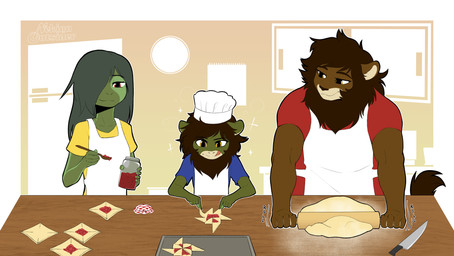 Rating: s
ID: 5664571
Date: 2025-06-24 10:25:27 -0400
Status: active
Score: 11
absurd_res amphibian anthro apron chef_hat clothed clothing dough father_(lore) father_and_child_(lore) father_and_son_(lore) felid female food frog group hair hair_over_eye hat headgear headwear hi_res hybrid knife lion male mammal mane mother_(lore) mother_and_child_(lore) mother_and_son_(lore) nekinu_the_outsider pantherine parent_(lore) parent_and_child_(lore) parent_and_son_(lore) pastry rolling_pin son_(lore) trio young young_anthro young_male post #5664571