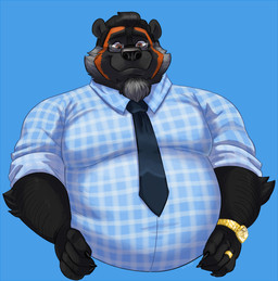 2017 beard black_fur black_nose clothing cyan_background eyewear facial_hair fur glasses hair hairy_arms half-length_portrait hand_on_hip looking_down male mammal mature_male mouth_closed musclegut muscular mustelid necktie orange_fur polartoons portrait raised_eyebrows red_eyes ring robert_hayes rolled_up_sleeves shirt sideburns simple_background smile solo striped_shirt watch wedding_band wolverine
Rating: Safe
Score: 12
User: Ghost524
Date: April 17, 2018 2017 beard black_fur black_nose clothing cyan_background eyewear facial_hair fur glasses hair hairy_arms half-length_portrait hand_on_hip looking_down male mammal mature_male mouth_closed musclegut muscular mustelid necktie orange_fur polartoons portrait raised_eyebrows red_eyes ring robert_hayes rolled_up_sleeves shirt sideburns simple_background smile solo striped_shirt watch wedding_band wolverine
Rating: Safe
Score: 12
User: Ghost524
Date: April 17, 2018