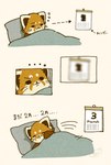 Rating: s
ID: 5404946
Date: 2025-03-01 10:59:46 -0500
Status: active
Score: 12
2025 ailurid bedding blanket brown_body calendar chibi comic eyes_closed feral hi_res japanese_text kemono lying mammal march_(month) pillow red_panda shi_nominmin text tired post #5404946