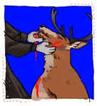 Rating: s
ID: 5235650
Date: 2024-12-10 20:23:58 -0500
Status: active
Score: 2
2024 4_fingers agosto_(flockdog) anthro antlers beads black_nose blood blood_drip blood_on_face blood_on_hand blue_background bodily_fluids border brown_antlers brown_body brown_clothing brown_fur brown_robe canid canine canis claws clothed clothed_anthro clothing colored deer digital_drawing_(artwork) digital_media_(artwork) dripping duo english_description eyes_closed finger_claws fingers flockdog fur giacomo_luciano_tail grey_body grey_claws grey_fur head_tilt holding_face horn italian_wolf light lighting male male_anthro mammal monk multicolored_body multicolored_fur prayer_beads priest robe shaded side_view simple_background two_tone_body two_tone_fur white_border wolf post #5235650
