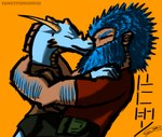 Rating: s
ID: 5572488
Date: 2025-05-14 19:17:29 -0400
Status: active
Score: 4
absurd_res anthro arm_hair beard belly blue_body blue_hair body_hair bottomwear brown_clothing brown_shirt brown_topwear carrying_another carrying_partner clothed clothed_anthro clothed_female clothed_male clothing digital_media_(artwork) do'our_(fancypenguin32) duo dwarf ebb_(race) enjoying eyebrows eyes_closed facial_hair fancypenguin32 female green_bottomwear green_clothing green_shorts hair hand_behind_back hand_behind_head hand_on_shoulders held_up hi_res horn hug humanoid humanoid_on_anthro kiss_on_lips kissing language leg_hug male male/female mammal muscular muscular_male not_furry red_clothing red_shirt red_topwear scalie shirt shivera_(fancypenguin32) shorts simple_background size_difference smaller_female spikes spikes_(anatomy) spiky_hair tan_body text thick_eyebrows topwear yellow_belly post #5572488