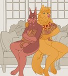 Rating: s
ID: 5283561
Date: 2025-01-03 02:06:38 -0500
Status: active
Score: 74
absurd_res agentmoose anthro aurum_(lupinator) bedding blanket blue_eyes breastfeeding breasts brown_body brown_eyes brown_fur canid canine cradling duo female fur furniture green_eyes hand_on_shoulder heterochromia hi_res jolene_(agentmoose) male male/female mammal pillow pink_body pink_skin sofa tail tattoo window yellow_body yellow_fur young post #5283561