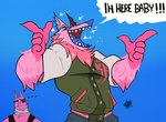 Rating: s
ID: 5192994
Date: 2024-11-19 21:25:28 -0500
Status: active
Score: 104
2024 alebrije andy_fangerson animate_inanimate annoyed anthro b1rkye bandaged_neck blue_background blue_body blue_fur blue_nose blue_tongue bottomwear bulletproof_vest canid canine clothing digital_drawing_(artwork) digital_media_(artwork) duo egotistic english_text epic_games eye_patch eyewear fangs fortnite fur gesture green_clothing green_jacket green_topwear hand_gesture hi_res jacket living_pinata looking_at_viewer lt._john_llama male mammal mythological_canine mythological_creature mythology pants pinata pink_body pink_fur pointing red_sclera simple_background teeth text tongue topwear werecanid werecanine werecreature werewolf post #5192994