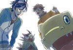 Rating: s
ID: 5058664
Date: 2024-09-18 13:50:02 -0400
Status: active
Score: 5
agumon agumon_(survive) anthro bandai_namco beak black_hair brown_body brown_feathers brown_fur digimon digimon_(species) digimon_survive eyewear eyewear_on_head falcomon falcomon_(survive) feathers fur goggles goggles_on_head green_eyes group hair hi_res human kbondoxxa male mammal minoru_hyuga takuma_momozuka yellow_body post #5058664