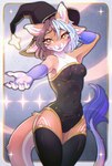Rating: s
ID: 5651217
Date: 2025-06-18 14:18:30 -0400
Status: active
Score: 23
4_ears amber_eyes anthro arm_stockings blue_hair breasts brown_hair cepto_(artist) claws clothing female hair hat headgear headwear hi_res legwear leotard looking_at_viewer magic_user multi_ear multicolored_hair small_breasts smile solo star_accessory star_eyes tagme tail tail_tuft thick_thighs thigh_highs tuft unknown_species witch witch_hat post #5651217