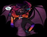 Rating: s
ID: 4681385
Date: 2024-03-26 16:32:00 -0400
Status: active
Score: 11
alpha_channel anthro armwear blowing_kiss blue_claws blue_ears blue_flesh captaintomee claws clothing collar dragon eyewear female glasses hair horn kissing lust lust_(lustthedragon) membrane_(anatomy) membranous_wings mythological_creature mythological_scalie mythology orange_clothing orange_hair pink_eyes purple_body purple_breast purple_hair purple_scales scales scalie solo star tail wings post #4681385