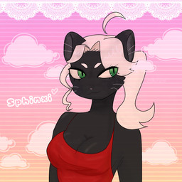 Rating: s
ID: 5627354
Date: 2025-06-07 18:54:49 -0400
Status: active
Score: 7
1:1 anthro black_body black_fur blonde_hair clothed clothing domestic_cat felid feline felis female fur green_eyes hair hairless hairless_cat hi_res mammal ponytail sphinxi_art sphynx_(cat) whiskers post #5627354