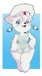 Rating: s
ID: 5568049
Date: 2025-05-12 21:18:23 -0400
Status: active
Score: 7
absurd_res anthro bear bimbo_(bakery) bimbo_bear blue_eyes blush clothing female fur hat headgear headwear heart_eyes heart_symbol hi_res mammal mascot mrmapache open_mouth simple_background solo white_body white_fur post #5568049