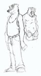 Rating: s
ID: 3039711
Date: 2021-11-23 06:30:58 -0500
Status: active
Score: 6
2002 anthro badger biped bottomwear circles_(comic) clothed clothing eyebrows footwear front_view fully_clothed fur greyscale john_brockhurst k-9 looking_at_viewer looking_down male mammal monochrome mustelid musteline navel pants shirt shoes sketch slightly_chubby slightly_chubby_anthro slightly_chubby_male smile solo striped_body striped_fur stripes tank_top topless topless_anthro topless_male topwear traditional_media_(artwork) post #3039711