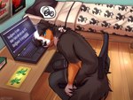 Rating: s
ID: 3766089
Date: 2022-12-22 18:11:19 -0500
Status: active
Score: 87
2021 4:3 antama anthro artist_name bed bed_sheet bedding bedroom black_body black_fur blue_eyes book cactuar canid canine canis chair clothing computer desk domestic_dog electronics final_fantasy floor footwear frustrated fur furniture hi_res inside laptop legwear legwear_only looking_at_viewer male mammal maxi_(maxitaxi) mostly_nude office_chair pillow poster programming_socks sitting socks solo square_enix stockings stockings_only table team_fortress team_fortress_2 teeth terminal_display text thigh_highs thigh_socks tired valve wood wood_floor post #3766089