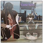Rating: s
ID: 4199314
Date: 2023-07-28 18:19:19 -0400
Status: active
Score: 26
2_horns animal_humanoid asian_clothing bandage bandaged_hand black_clothing black_footwear blade_(honkai:_star_rail) calling chibi chinese_clothing clothing dan_heng_(honkai:_star_rail) dan_heng_(imbibitor_lunae)_(honkai:_star_rail) day dongurikaka dragon dragon_humanoid east_asian_clothing eastern_dragon eastern_dragon_humanoid english_text footwear green_eyes green_horn hair hair_between_eyes hi_res holding_knife holding_object holding_weapon honkai:_star_rail honkai_(series) horn horned_humanoid humanoid humanoid_pointy_ears knife long_hair looking_at_another male male_focus mihoyo mouth_closed mythological_creature mythological_scalie mythology on_ground outside pointy_ears scalie standing text weapon post #4199314
