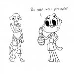 Rating: s
ID: 272508
Date: 2012-12-03 05:28:05 -0500
Status: active
Score: 7
1:1 anthro cartoon_network clothing domestic_cat duo felid feline felis female food fruit katia_managan khajiit lol_comments mammal microsoft monochrome nicole_watterson pineapple plant prequel_adventure pseudonymous style_crossover tail the_amazing_world_of_gumball the_elder_scrolls yo-yo_and_pineapple_party_trick post #272508