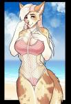 Rating: s
ID: 2029544
Date: 2019-10-21 00:47:11 -0400
Status: active
Score: 115
2019 alpha_channel anthro beach belly_cutout big_breasts breasts canid canine canis clothing curvy_figure cutout digital_media_(artwork) domestic_dog embarrassed female fishnet_clothing fishnet_swimwear fluffy fluffy_tail hair hi_res hourglass_figure inner_ear_fluff long_hair mammal navel pink_clothing pink_eyes pink_hair pink_one-piece_swimsuit pink_swimwear porin reign_(scfiii) seaside smile solo swimwear tail thigh_up translucent translucent_clothing translucent_swimwear tuft wide_hipped_anthro wide_hipped_female wide_hips post #2029544