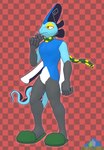 Rating: s
ID: 5559402
Date: 2025-05-09 05:23:54 -0400
Status: active
Score: 0
2025 3d_(artwork) albalbalb anthro black_body black_skin blue_body blue_skin checkboard_pattern digital_media_(artwork) generation_8_pokemon green_scarf green_slippers hand_on_chin hi_res inteleon male mantle narrowed_eyes nepptenio_(copyright) nintendo pokemon pokemon_(species) pokemon_bouclafoutis polka_dot_scarf scarf scientific_instrument simple_background solo standing thermometer toru_murphy_september watermark white_body white_skin yellow_body yellow_eyes yellow_skin post #5559402