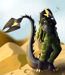 Rating: s
ID: 2519379
Date: 2020-12-07 12:41:50 -0500
Status: active
Score: 5
2020 anthro biped black_body claws clothed clothing desert digital_media_(artwork) dragon dragon_bone_armor fur grey_body hair hi_res horn male membrane_(anatomy) military military_uniform mythological_creature mythological_scalie mythology nefer outside sa-chat sand scales scalie simple_background sky solo tail uniform yellow_body yellow_eyes post #2519379